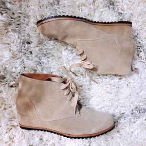 Nordstrom laceup wedged bootie